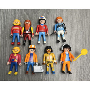 Vintage Playmobil Figures 1990s Geobra Germany Mixed Themes Accessories Lot of 8